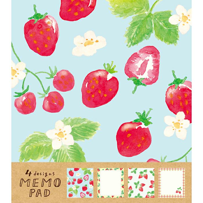 Spring Limited Memo Pad - Strawberry Field