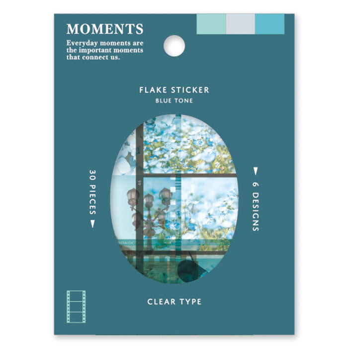 Moment Flake Stickers - Blue