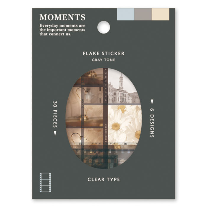 Moment Flake Stickers - Gray