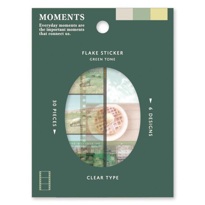 Moment Flake Stickers - Green
