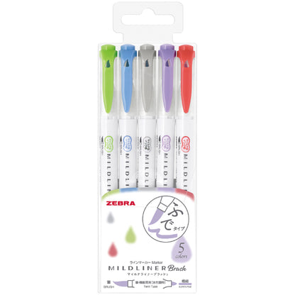Zebra / Mildliner BRUSH - Shibu (5 Colors)