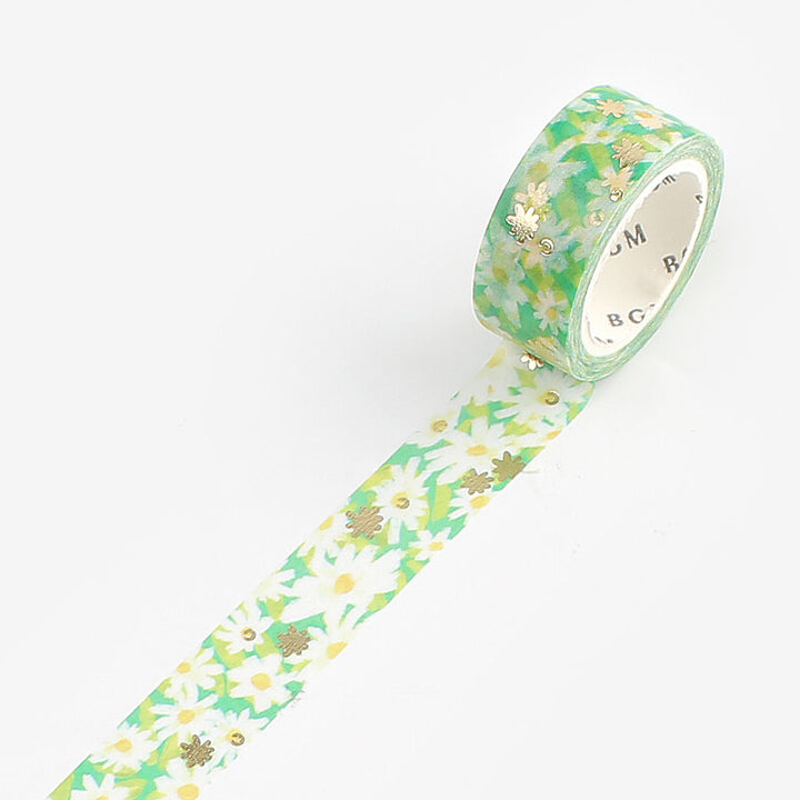 Washi Tape - Green Flowers