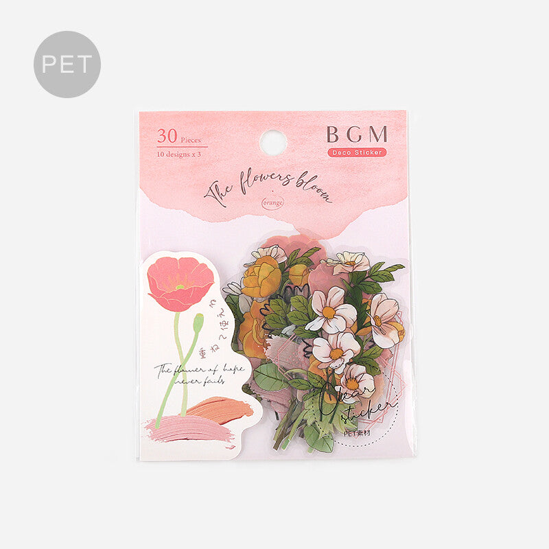 Orange Blossom Flake Stickers