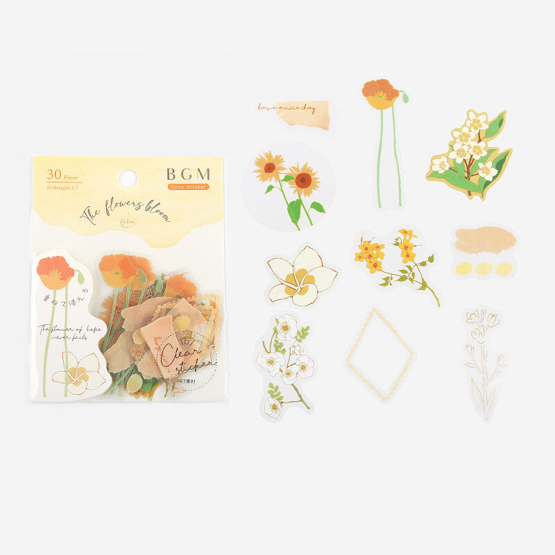 Yellow Blossom Flake Stickers