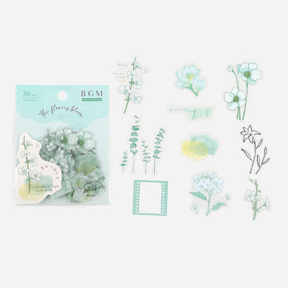 Mint Blossom Flake Stickers