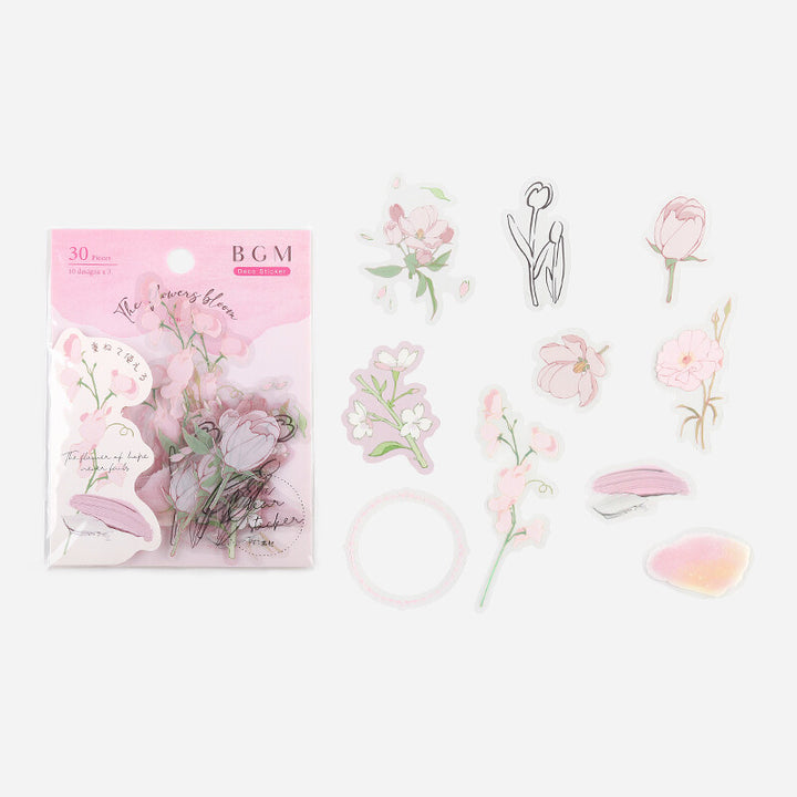 Pink Blossom Flake Stickers