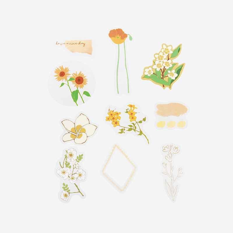 Yellow Blossom Flake Stickers