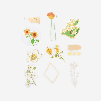 Yellow Blossom Flake Stickers