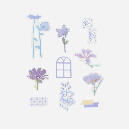Purple Blossom Flake Stickers