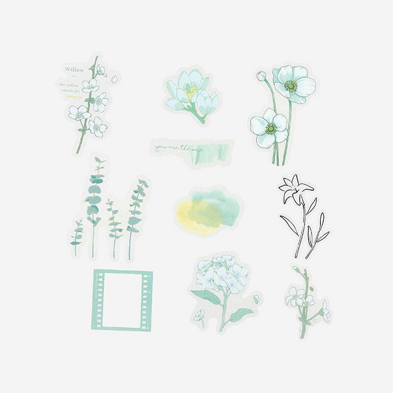 Flake Stickers - Mint Blossoms