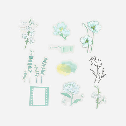 Mint Blossom Flake Stickers