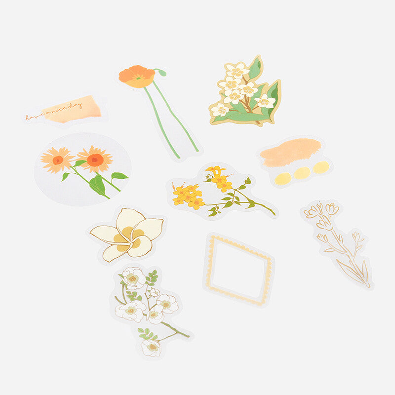 Yellow Blossom Flake Stickers