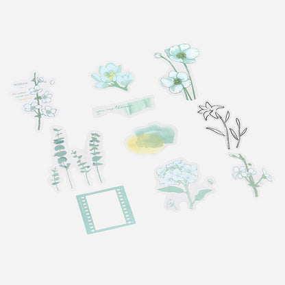Mint Blossom Flake Stickers