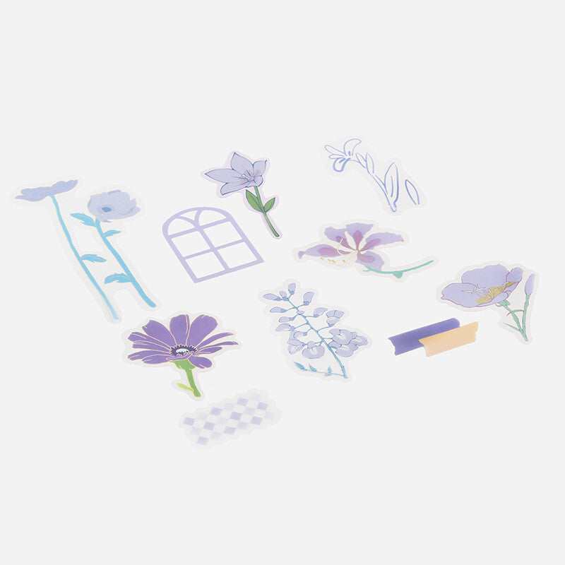 Flake Stickers - Purple Blossoms