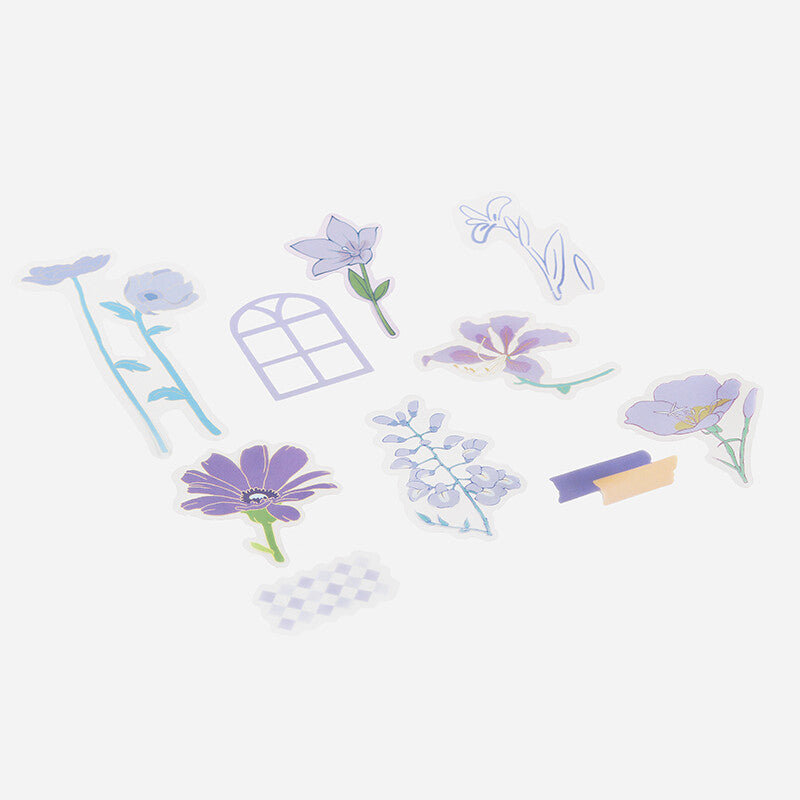 Purple Blossom Flake Stickers