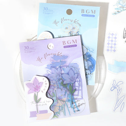Purple Blossom Flake Stickers