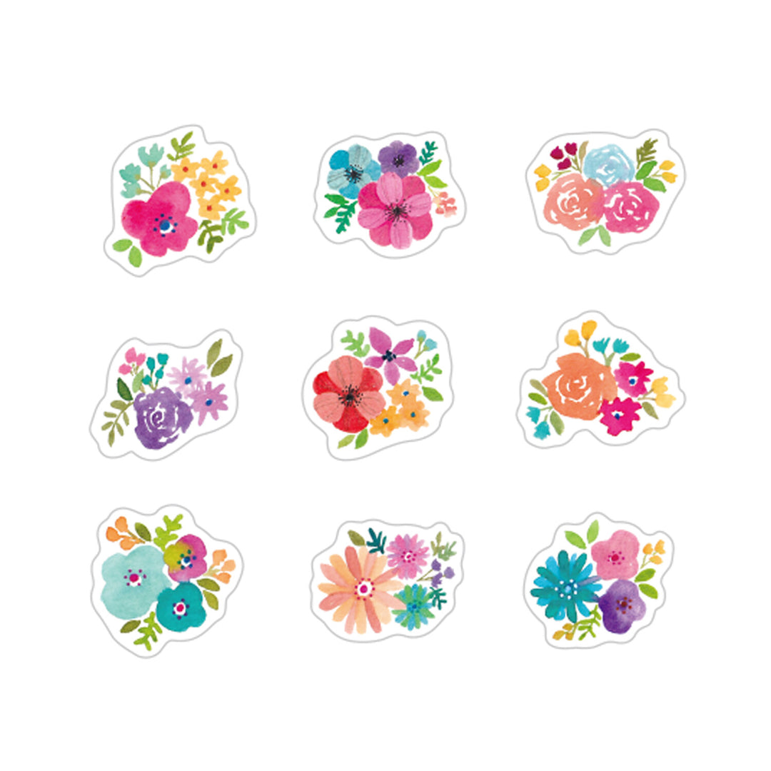 Satohom Flake Stickers - Colorful Flowers