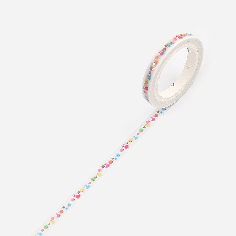 Slim Washi Tape - Colorful Garland