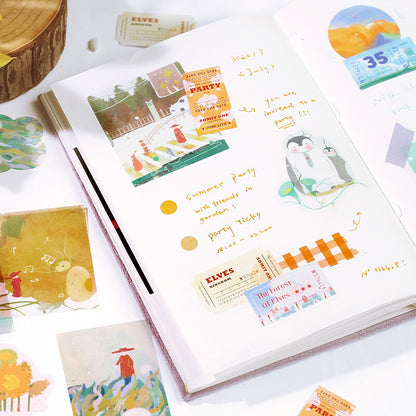 Fantasy Trip Flake Stickers - Brown