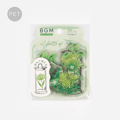 Little World Flake Stickers - Fresh Green