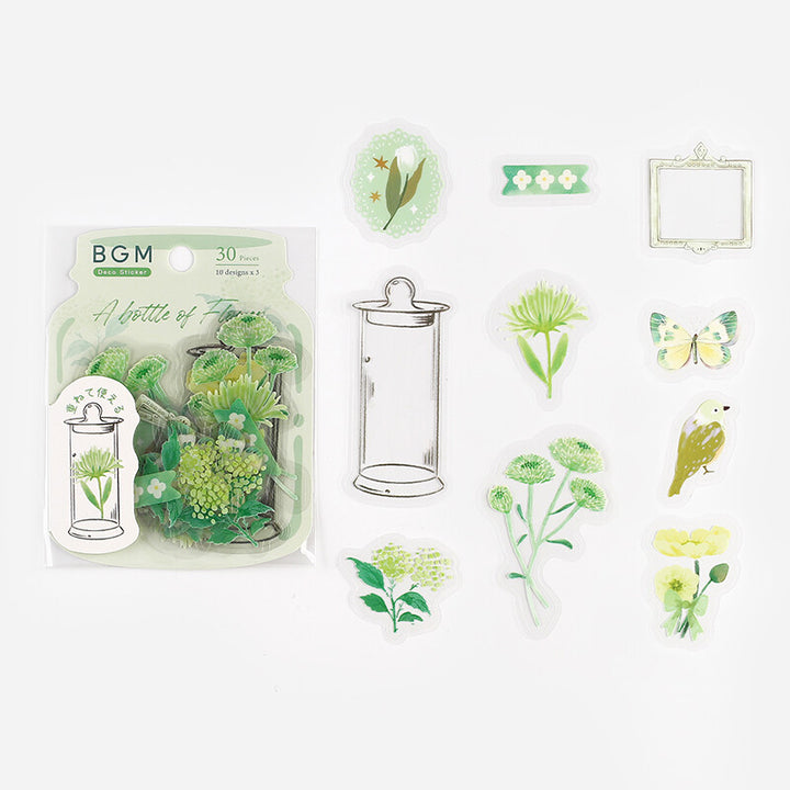 Little World Flake Stickers - Fresh Green
