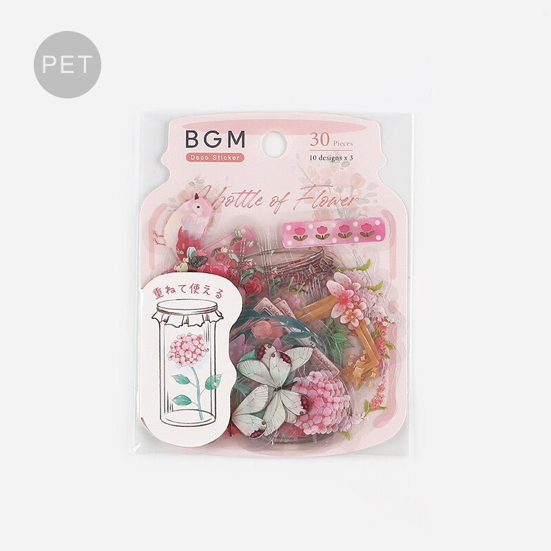 Little World Flake Stickers - Pink