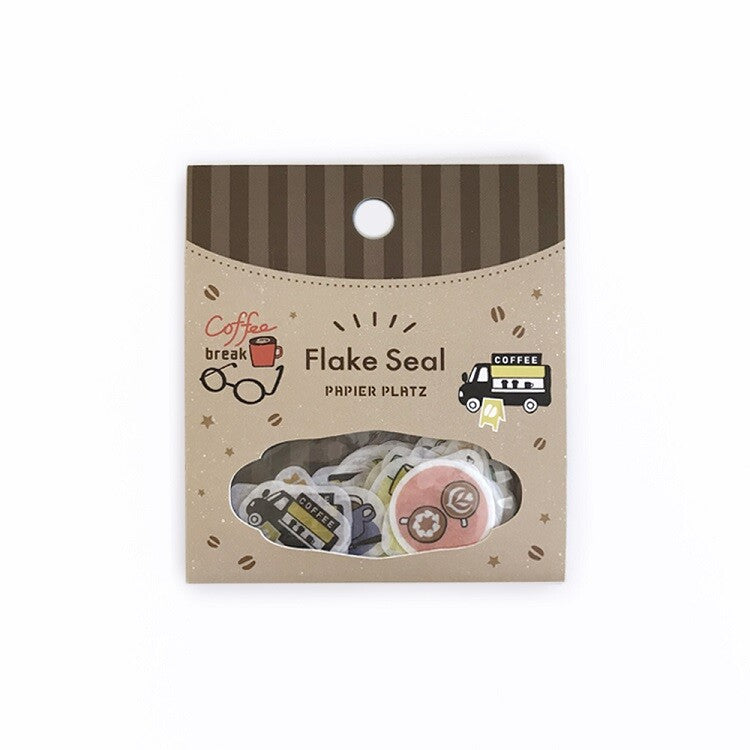 Fukuwake Hanko Flake Stickers - Coffee Break