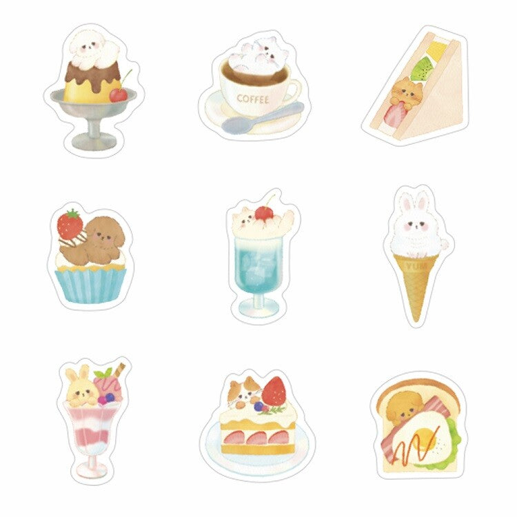 Yoko / Flake Stickers - Animal Cafe