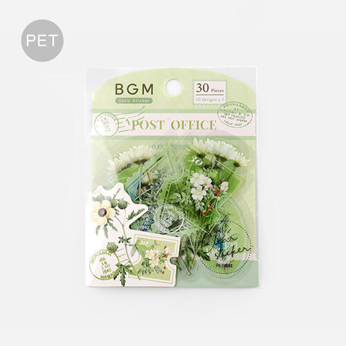 Flake Stickers - Green Flowers