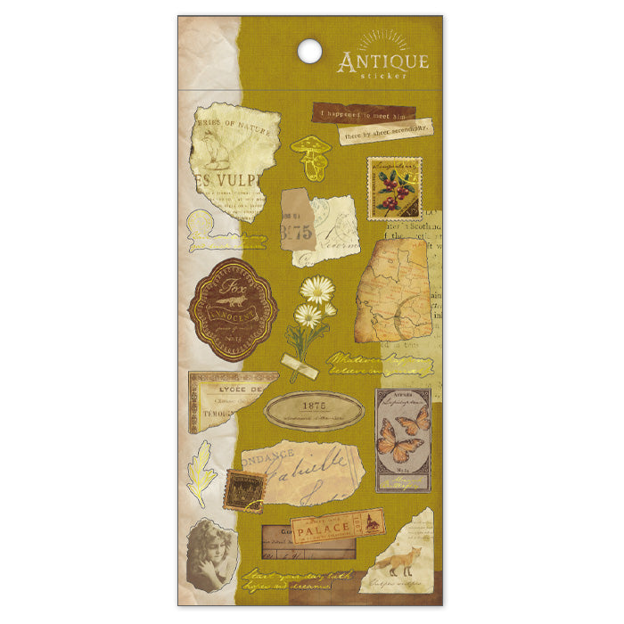Antique Stickers - Mustard