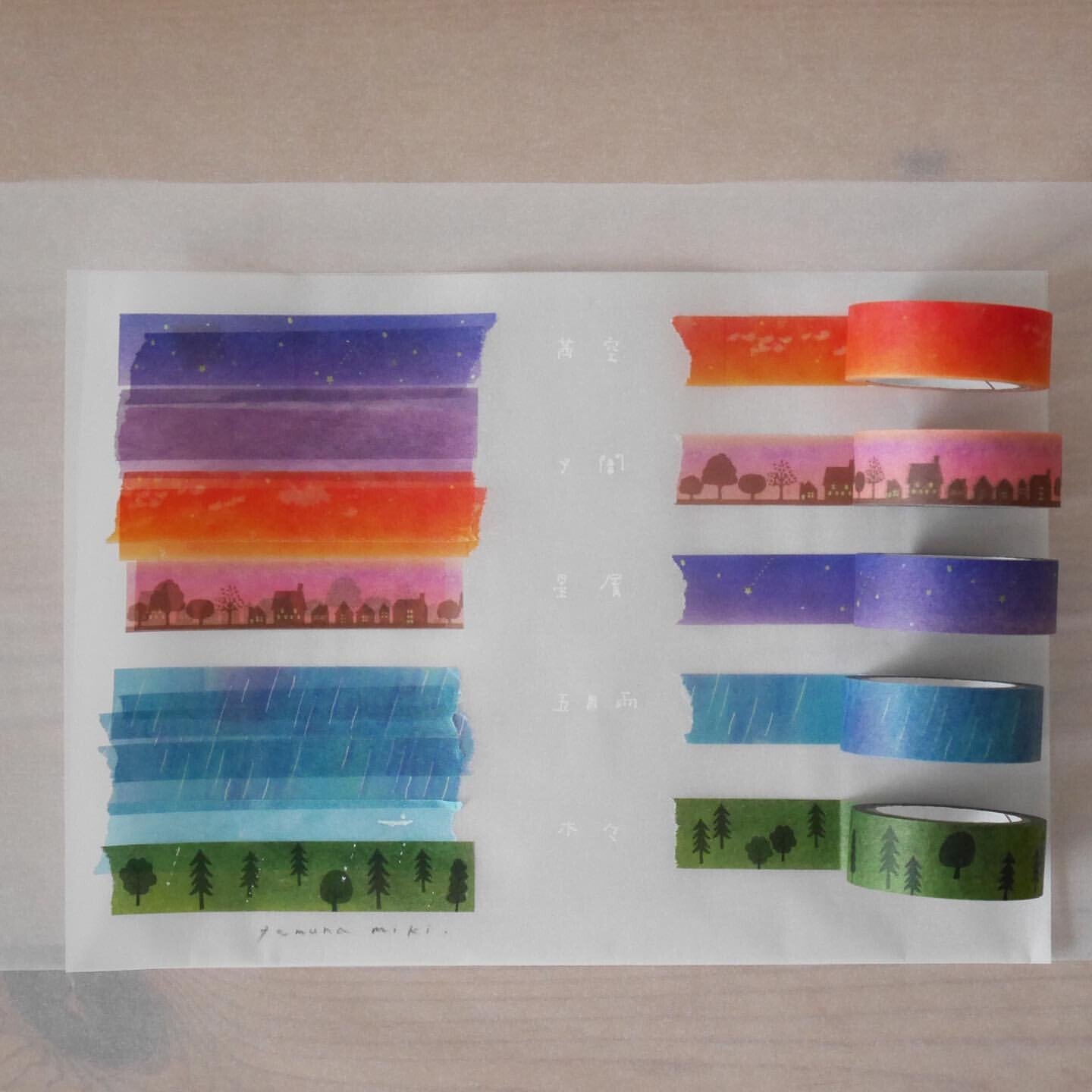 Miki Tamura / Art Washi Tape Set - Nature
