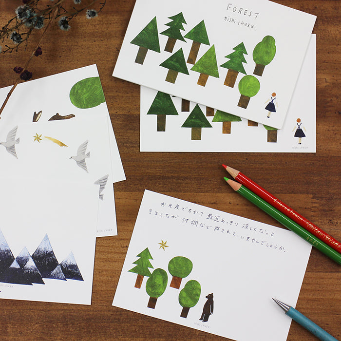 Nishi Shuku Postcard Set - Forest