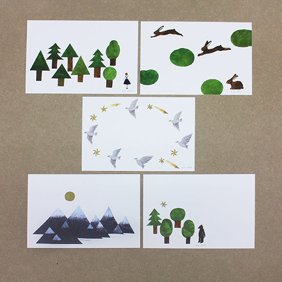 Nishi Shuku Postcard Set - Forest