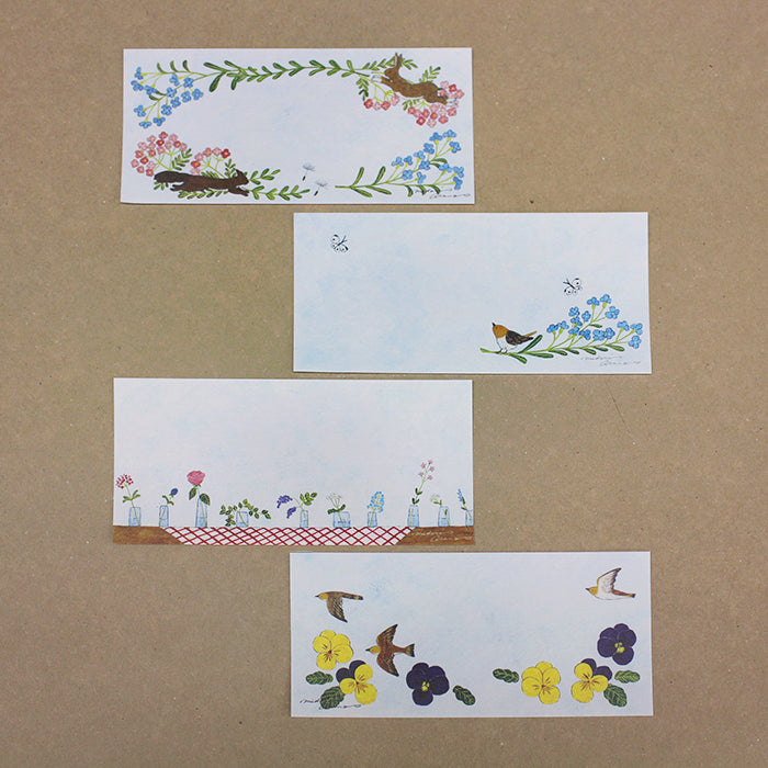 Midori Asano Memo Pad - With Flowers