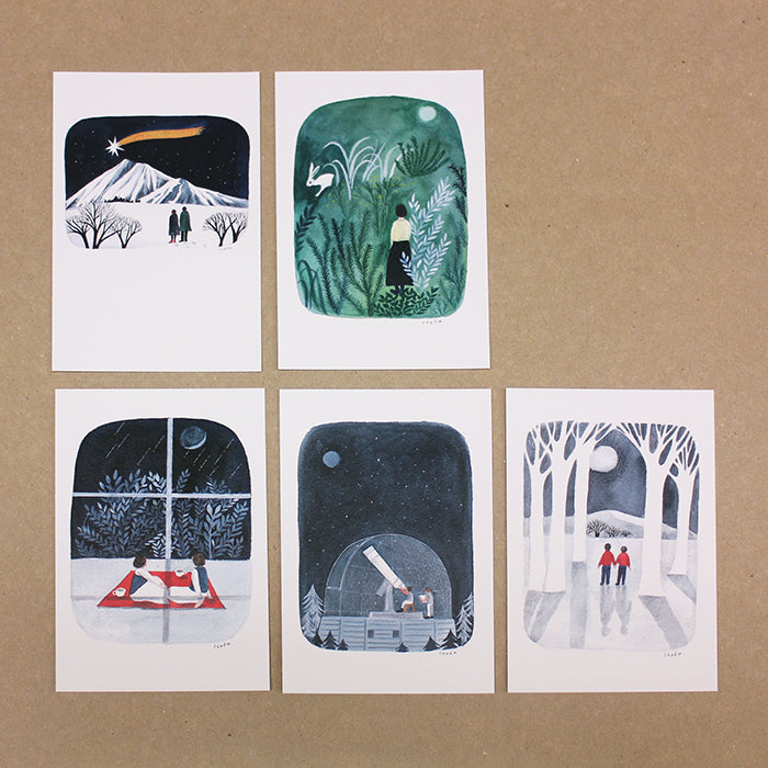 Nishi Shuku Postcard Set - Scene