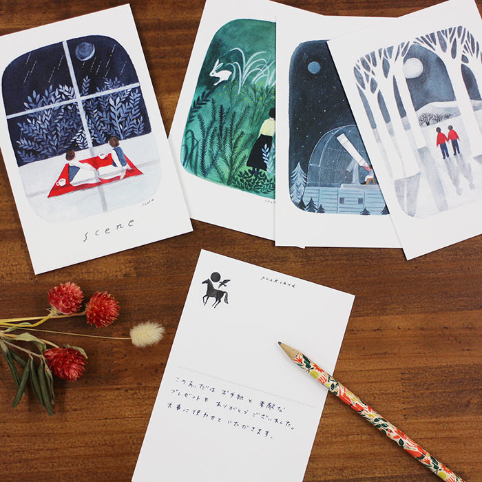 Nishi Shuku Postcard Set - Scene