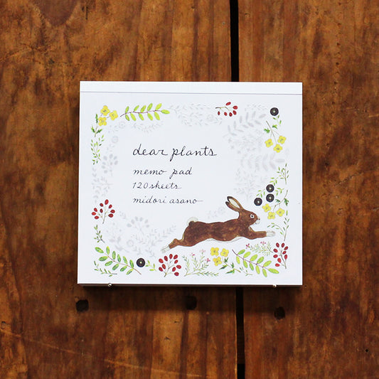 Midori Asano Square Memo Pad - Dear Plants