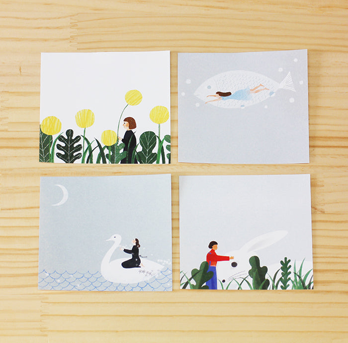 Nishi Shuku Square Memo Pad - Trip