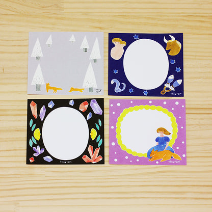 Yuka Hiiragi Square Memo Pad - Night
