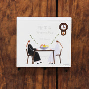 Necktie / Square Memo Pad - Cafe