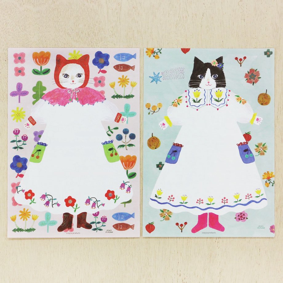 Aiko Fukawa Writing Paper Pad - Cat and Onepiece