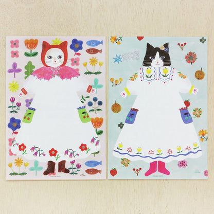 Aiko Fukawa Writing Paper Pad - Cat and Onepiece