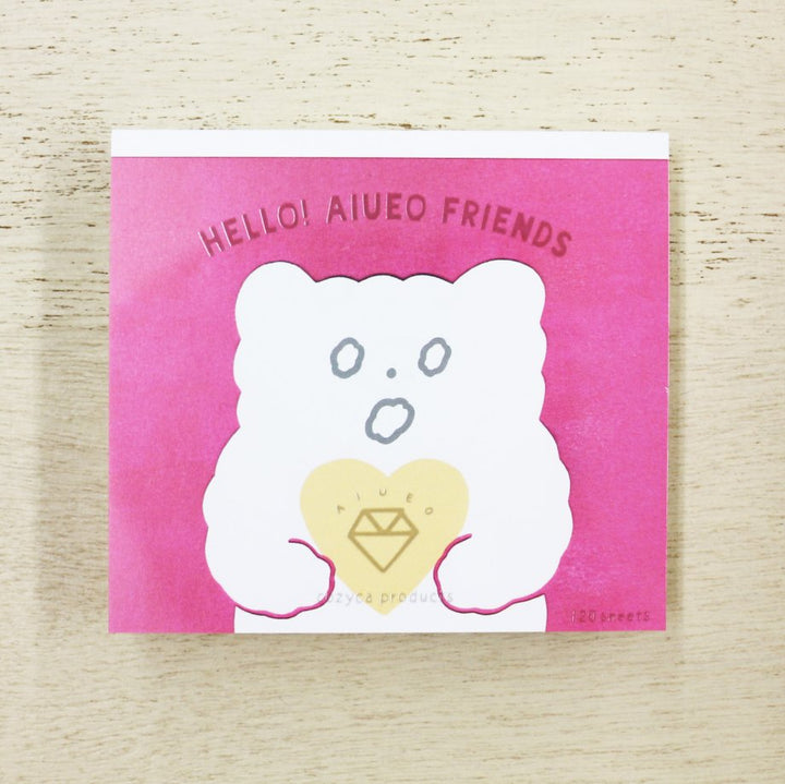 AIUEO Square Memo Pad - Hello Friends