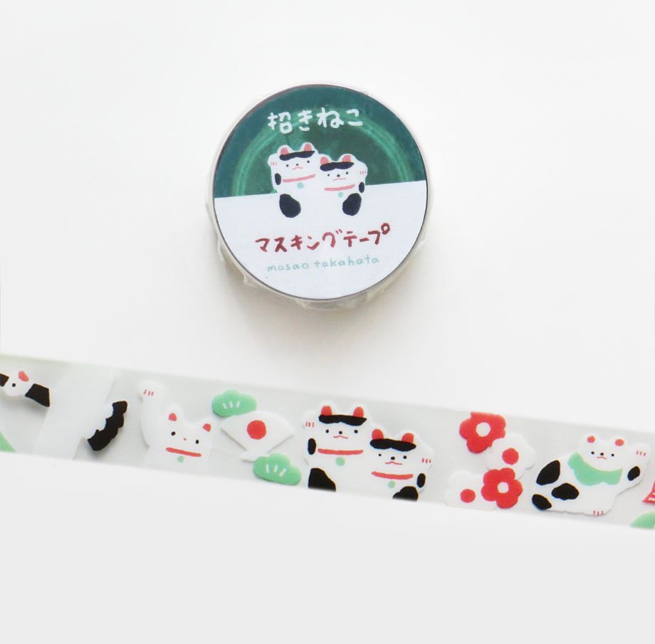 Masao Takahata Clear Tape - Beckoning Cat