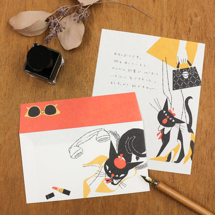 Letter Set - Black Cat Robin