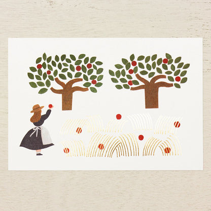 Necktie / Postcard - Apple Field