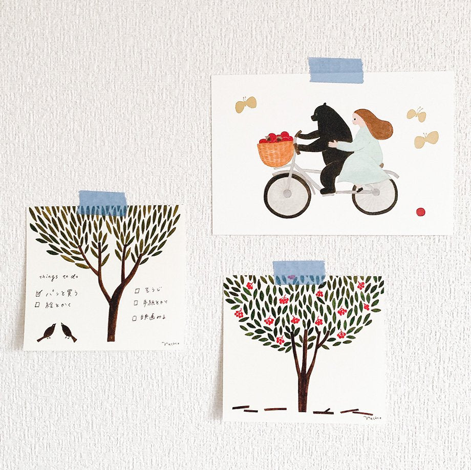 Necktie Postcard - Bicycle