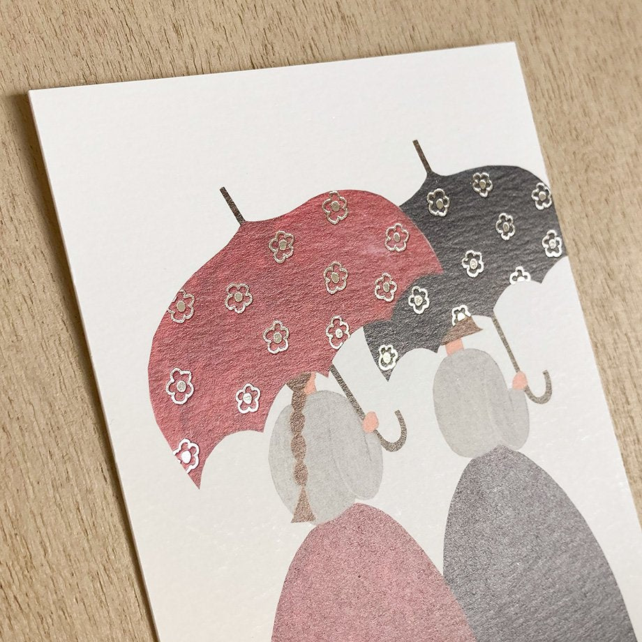 Necktie Postcard Set - Flower Umbrella