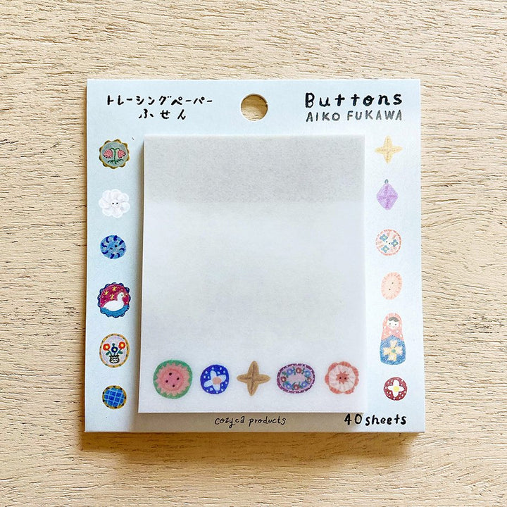 Aiko Fukawa Tracing Paper Sticky Note - Buttons