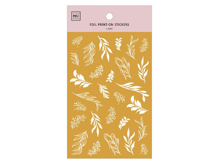 MU Gold Foil Print-on Stickers - Leaf